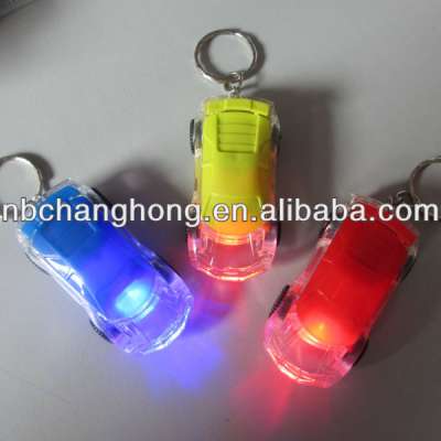 car shape led keychain light for promotion from factory directly selling